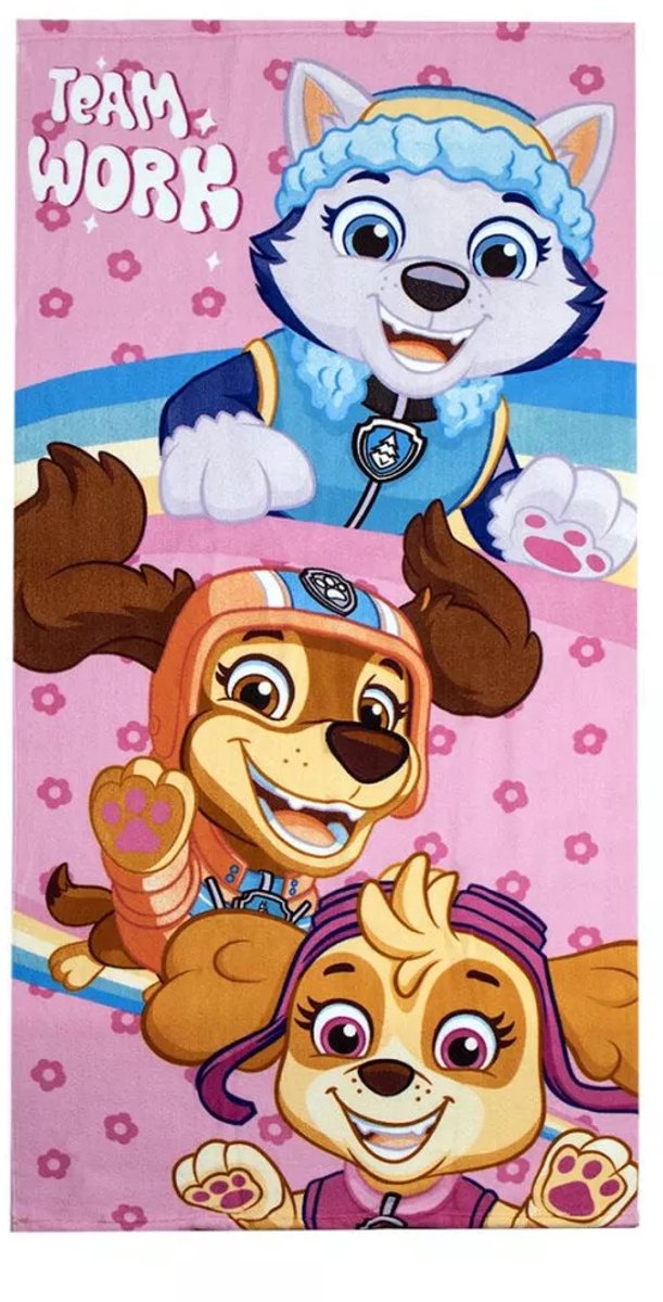 Paw Patrol Strandlaken Meisjes – 70x140 cm – Polyester – Sneldrogend – Strand Handdoek