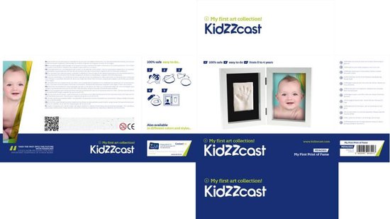 Kidzzcast fotolijstje met print afdruk My First print of Fame Bruin van Kidzzcast — afbeelding 3