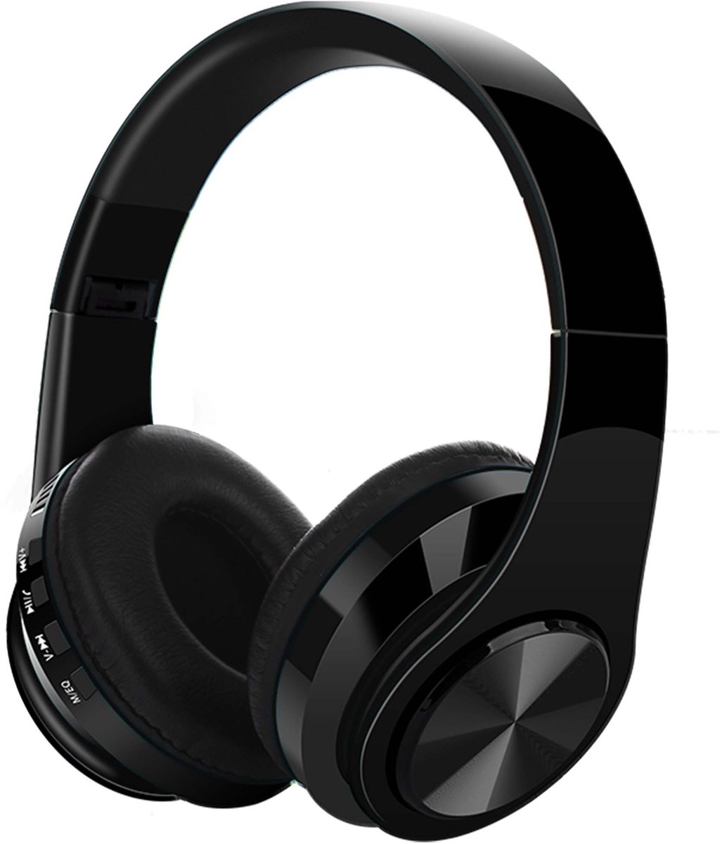 KINSI Draadloze Hoofdband Bluetooth Headset, 3-in-1 Verbinding: Bluetooth 5.0/ TF-Kaart/ Kabel, Opvouwbaar Compact Ontwerp, Dubbele Modussen: Draadloos & Met Kabel, Plug-and-Play