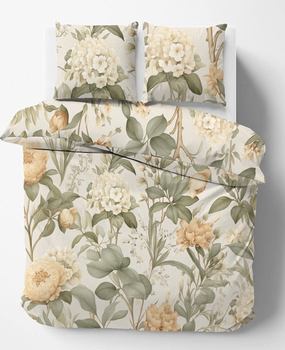 iSleep Dekbedovertrek Rosa - Litsjumeaux - 240x200/220 cm - Creme