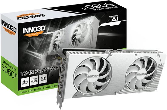 NVIDIA GeForce RTX 5060 Ti 16GB GDDR7 PCIe 5.0 OC TWIN X2 wit videokaart met HDMI 2.1b & DisplayPort 2.1a