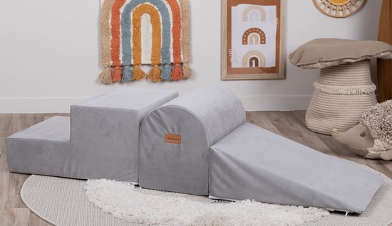 Ballenbak Baby Velvet Taupe Grijs - Speelgoed 1 jaar, 2 jaar, 3 jaar - Speelset Playground Ballenbad Superzacht - Ballenbakken - Kidsdouche -BPA vrije ballen 200 stuks Ø 7 cm - Goud, Zilver, Parelmoer van Merkloos — afbeelding 5