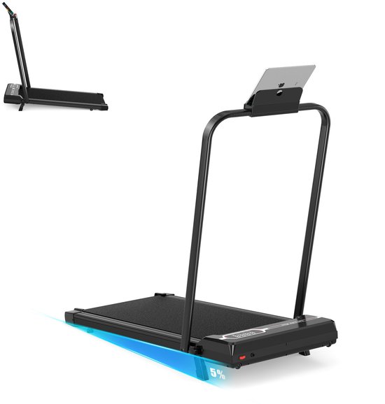 3 Opvouwbare Loopband 8 km/h Inklapbaar Zwart - 3 - €135,00