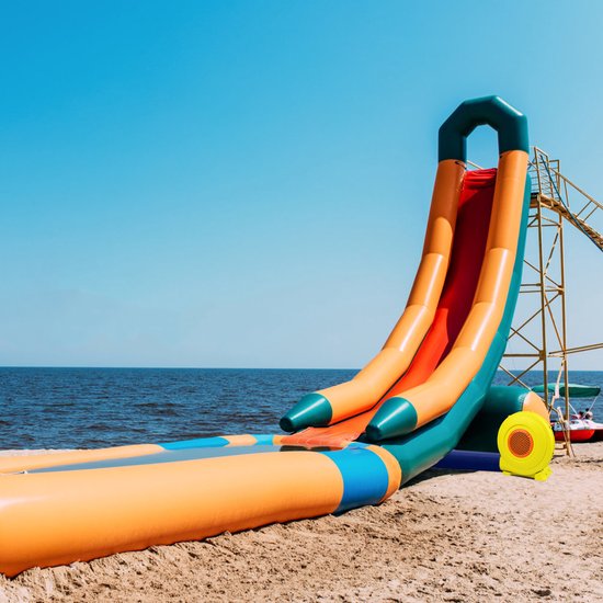 Aufun Elektrische springkussenblazer 750W radiale ventilator luchtblazer 220-240V radiale blower draagbare blaaspomp voor springkussen, waterglijbaan, opblaasbare pompen met handvat van Aufun — afbeelding 3