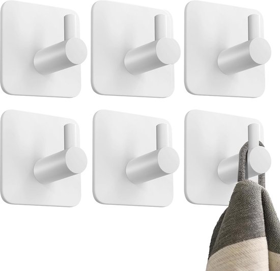 SHENGYIG Zelfklevende haken, 2 stuks, handdoekhouder en sleutelhanger