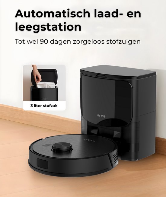 MYBOT X9 PRO Robotstofzuiger - Dweilfunctie - 6500PA - Zelflerend