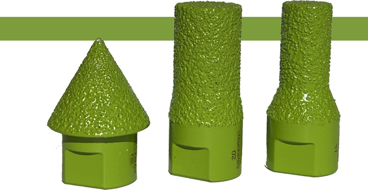 Pro-Diam Vormfrees voor Keramiek – Cilindervorm D20 – Ø20 mm – Professionele Diamantfrees voor Tegels & Natuursteen
