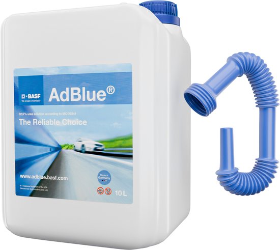 BASF - AdBlue - Bidon de 10 L (litre) avec entonnoir pratique - Réduction des émissions - Systèmes diesel