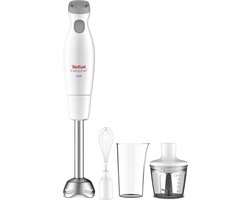 Tefal Easychef HB4531 – Staafmixer – Inclusief Mengbeker, Hakaccessoire en Garde – Turbo Stand – Compact – Wit/Grijs – 450W