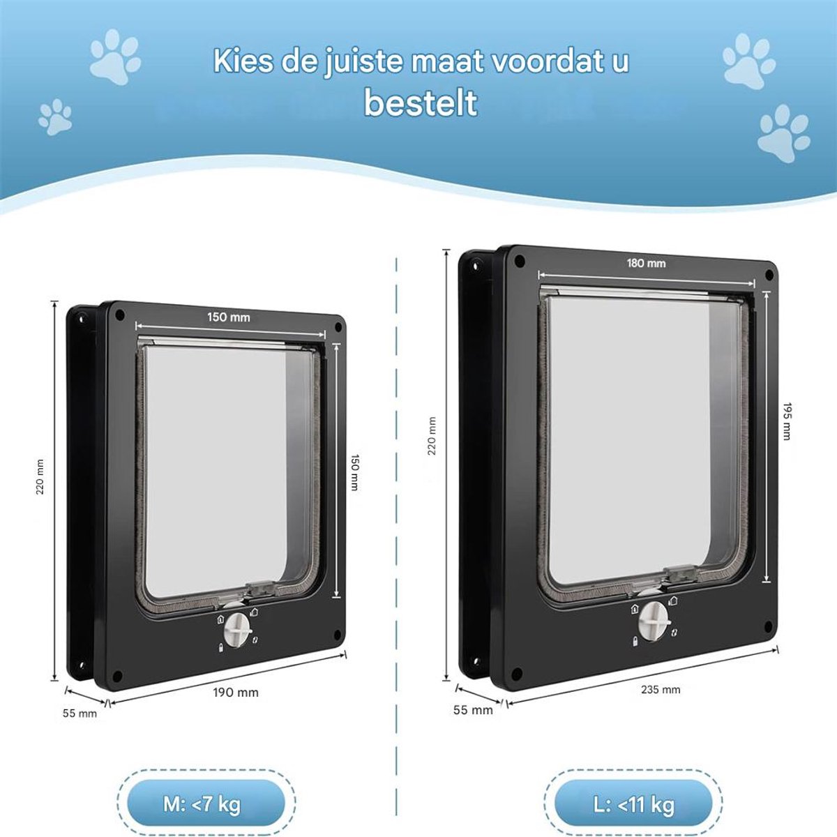 EUROTECHMART S.R.L. Kattenluik - 4-standen Deur thumbnail 4