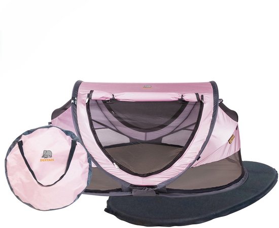 Deryan Peuter Luxe Campingbedje – Inclusief zelfopblaasbare matras - Rose