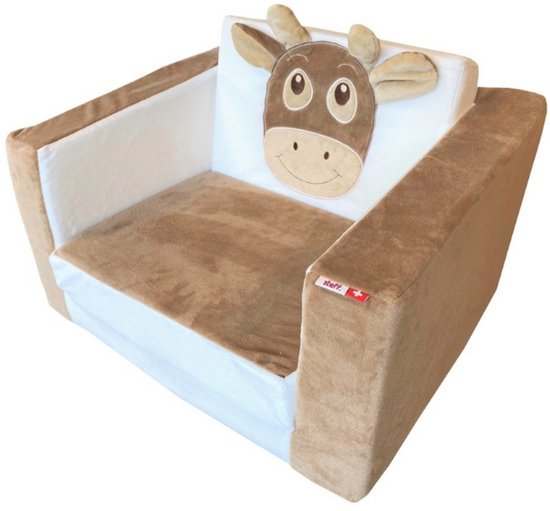 Stefano fashion - Swissy - Koe - uitklapbaar - kinderzetel - kinderfauteuil - 1 tot 3 jaar