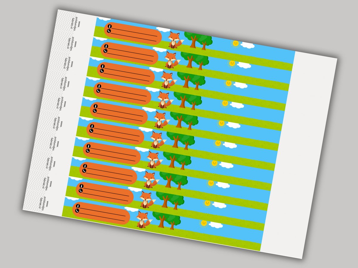 Kinder Tyvek Polsbandjes | Vosje | 50 Stuks | VanDerEng | Voor Schooluitjes, Buitendagen en Kinderveiligheid