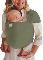 Babylonia Baby Carriers TRICOT-SLEN Écharpe De Portage En Bambou, Sans Noeud, Porte-Bébé De La Naissance Jusqu'à 15 Kg, Couleur Khaki Green