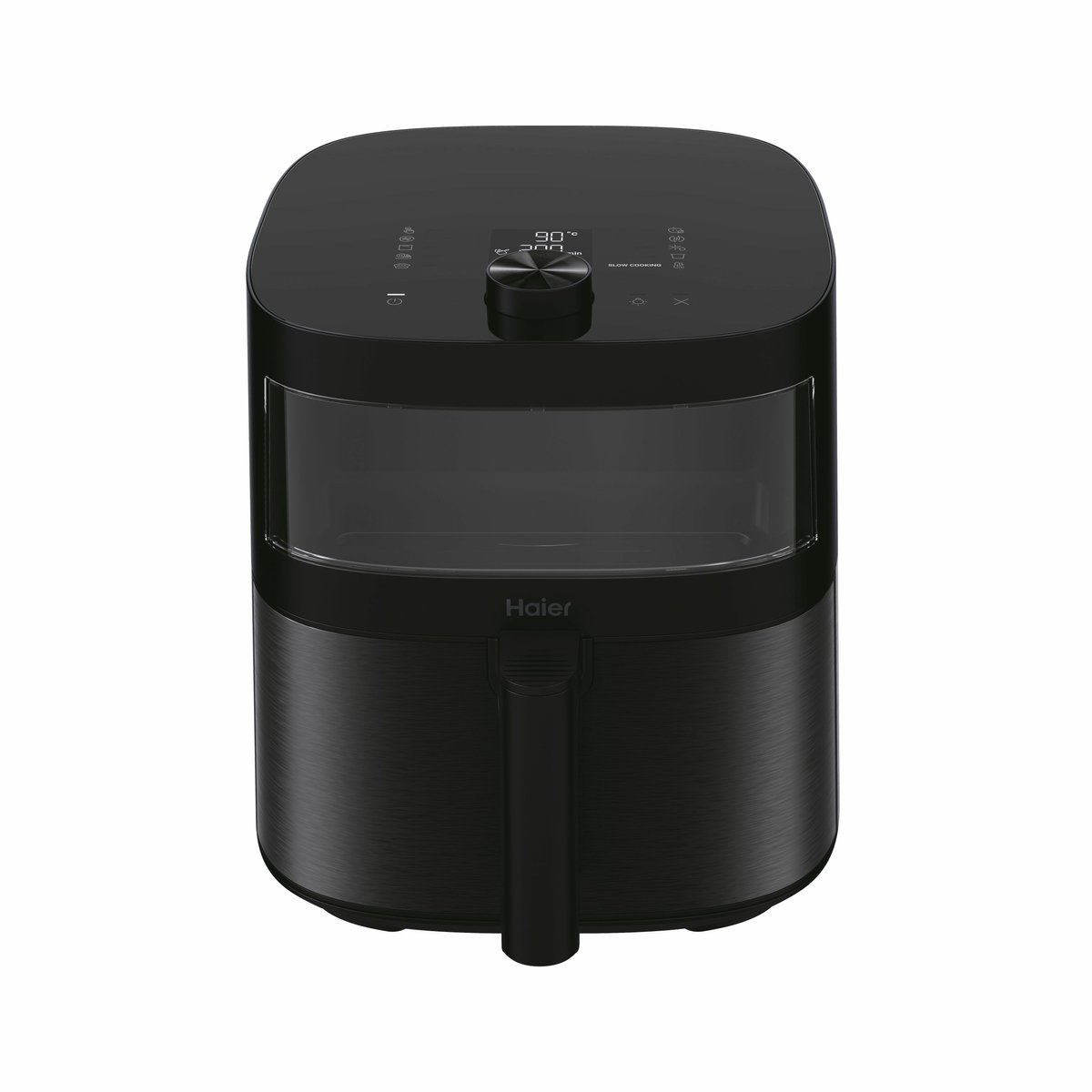 Haier HAF5TWA 011 Air Fryer - 7 l - 2000 W - Glass Window - 9 in 1 - internal LED verliching - Heteluchtfriteuse - kan in de vatwasser - 40ºC tot 200ºC - Zwart - 10 jaar garantie op onderdelen