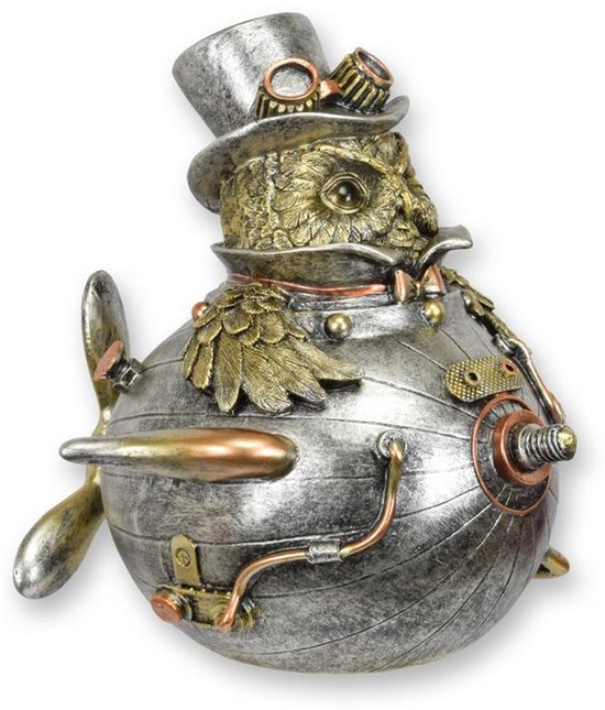 Unieke Steampunk Uil in Vlucht