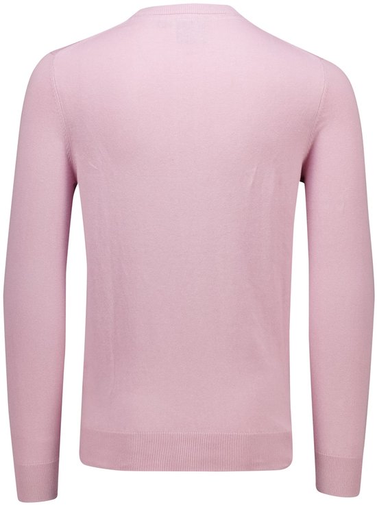 Lyle & Scott trui roze gele vogel effen