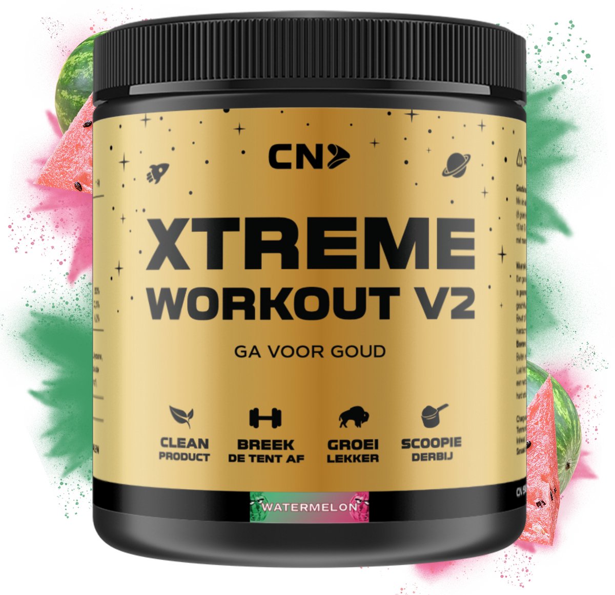 Goedkoopste CN Supplements Xtreme Workout V2 - Watermelon - Pre Workout - Met Cafeïne - 300 gram - 38 doseringen