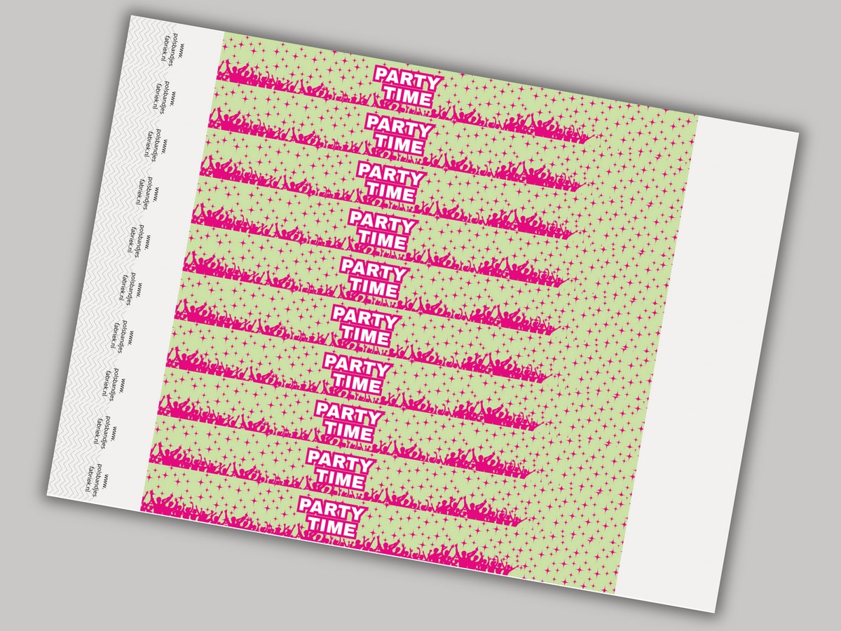 Tyvek Polsbandjes | Party Time Mint | 250 Stuks | VanDerEng | Voor Feesten, Festivals en Thema-evenementen