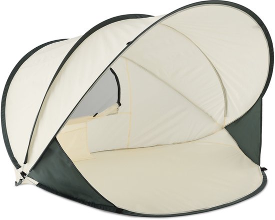 Deryan Luxe Pop Up Strandtent XXL - Anti-UV 50+ - Cream