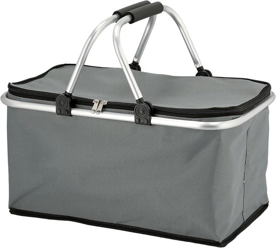 reisenthel Carrybag iso Koelmand, picknickmand, boodschappenmand met afsluitbaar deksel, robuuste constructie en elegant design, waterdicht en slijtvast, rood, Schwarz, Eén maat, Gymtas met trekkoord