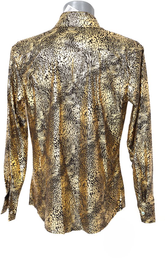 Chemisier imprimé serpent - Goud- Zwart Bad Party - Années 80 et 90 - Adultes - Taille L/XL