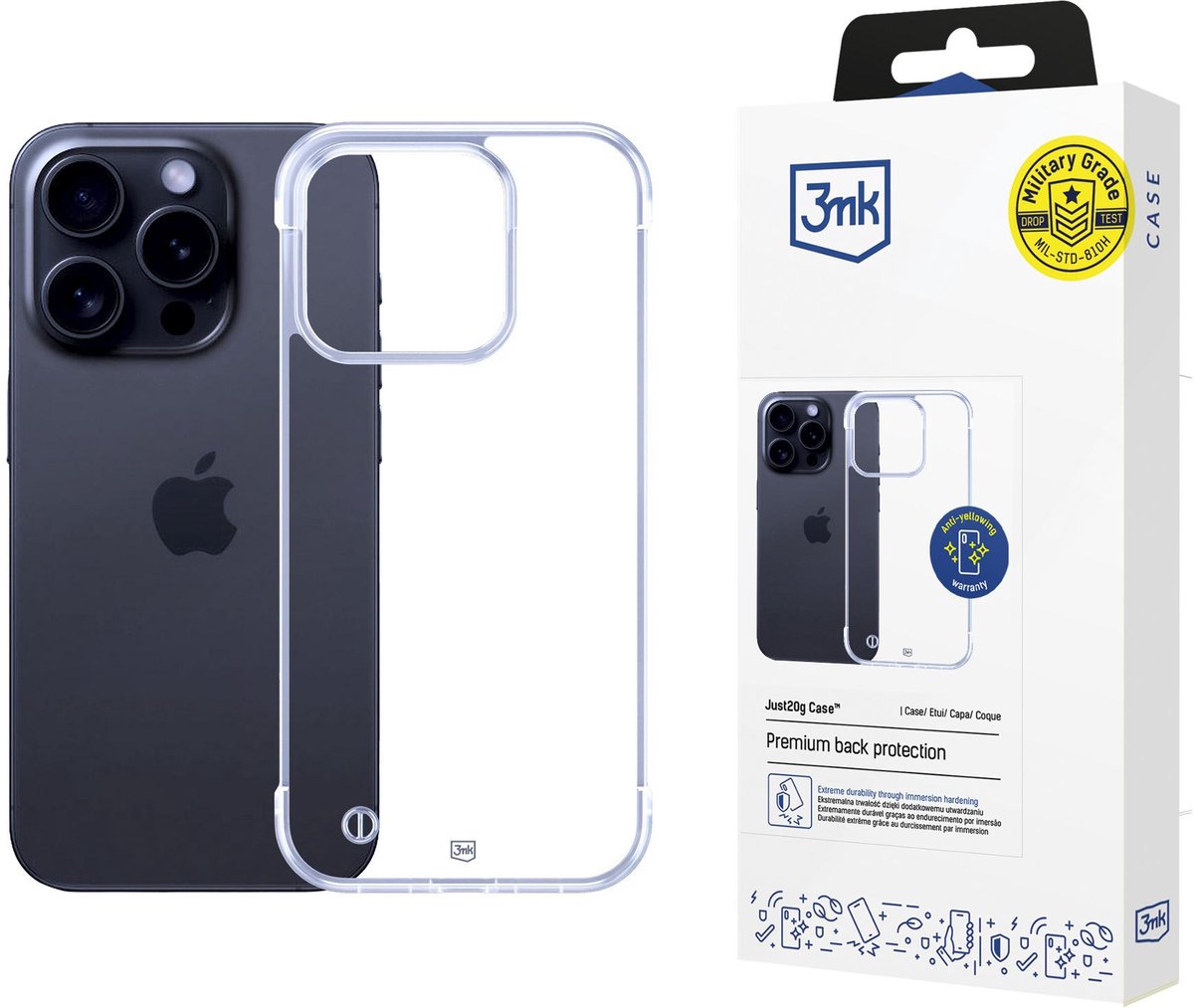 Apple Iphone 15 Pro Max - 3Mk Just20G Doorzichtig Hoesje