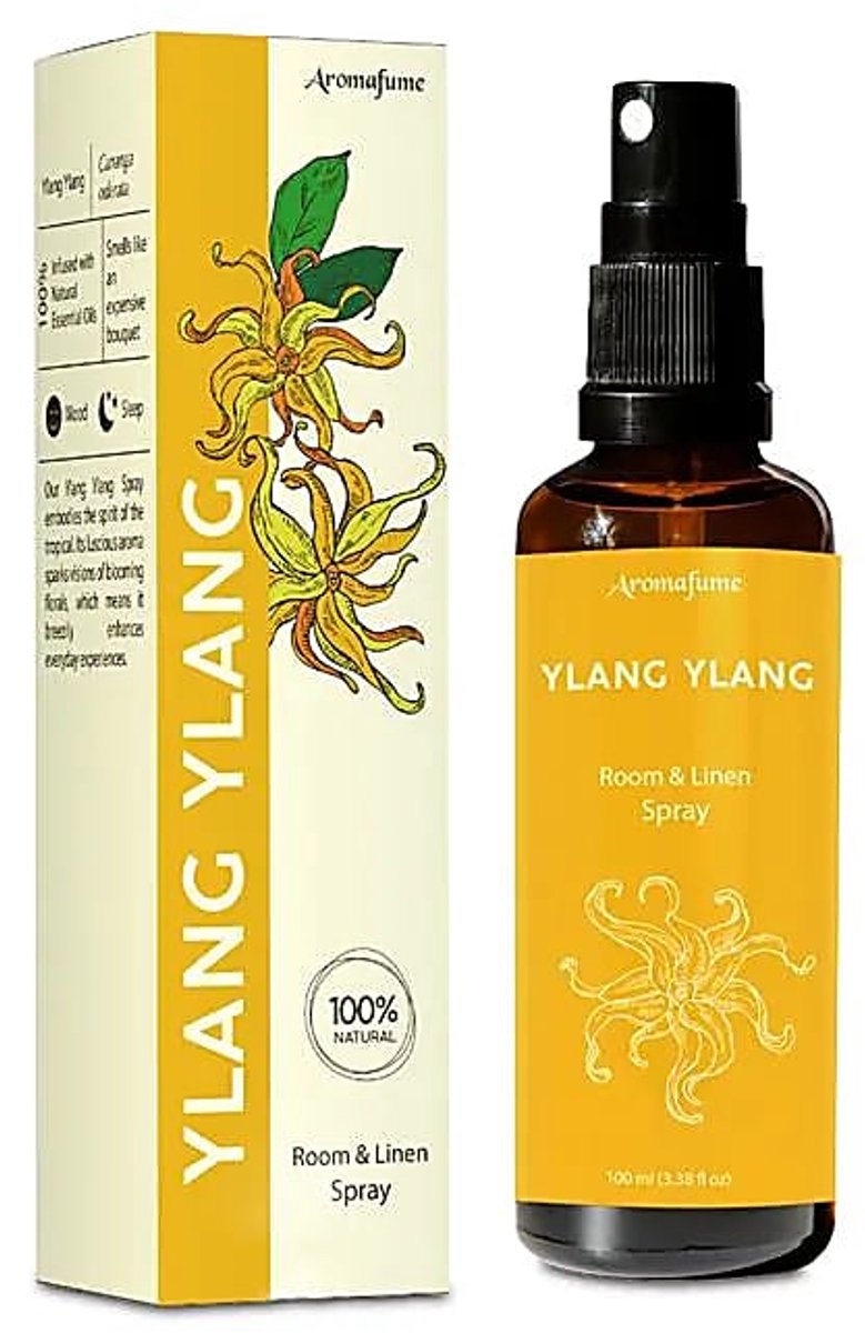 Aromafume kamer & textielspray Ylang Ylang - Huisparfum Ylang Ylang - Aromatherapie 100ml