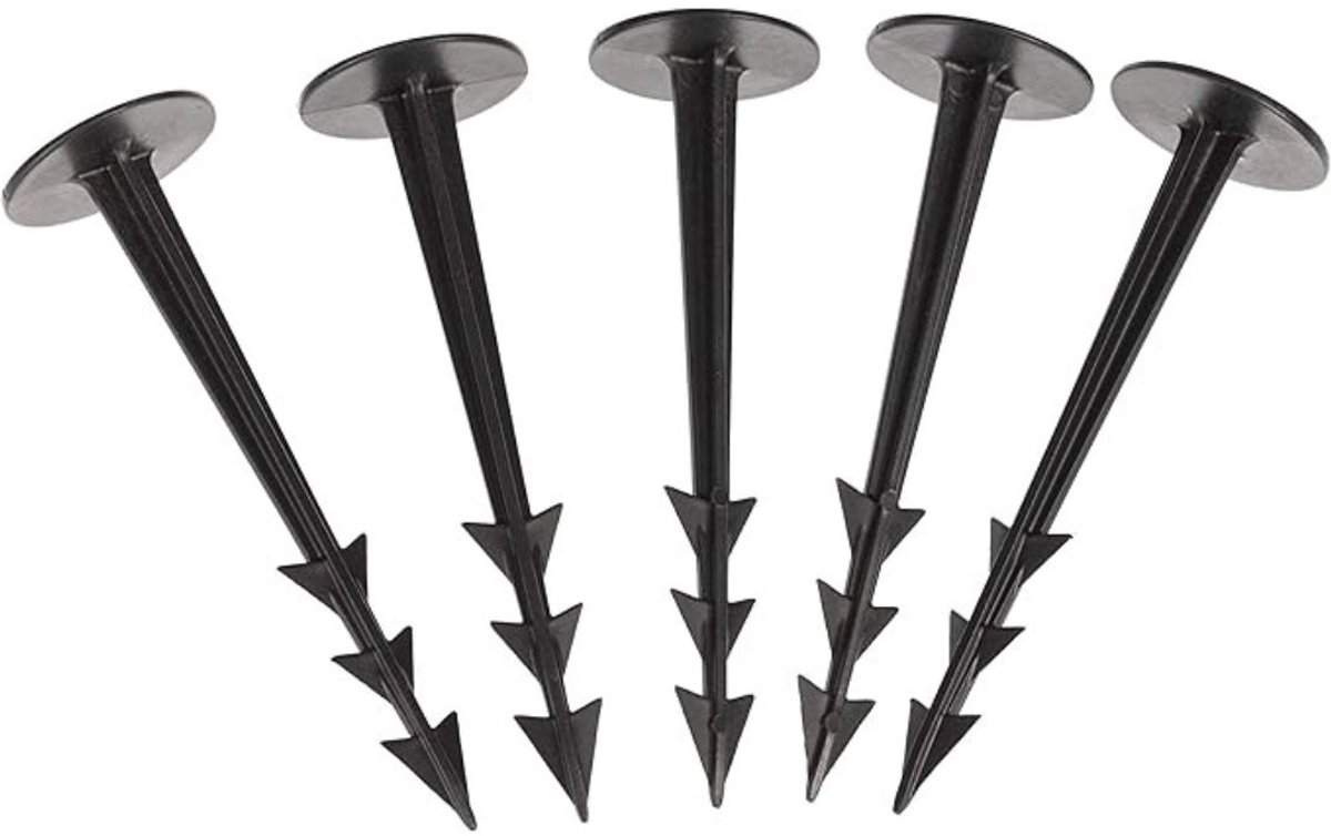 GTB® Gronddoekpennen - Worteldoek Pennen - Zwart - 13cm x 4cm x 1cm