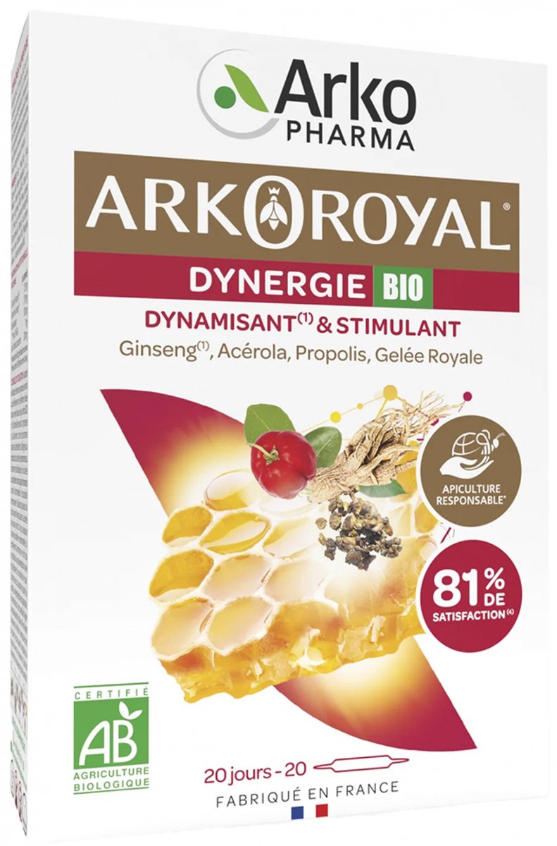 Goedkoopste Arkopharma Arko Royal Dynergie Bio 20 Ampullen