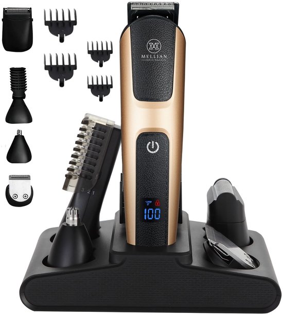Mellian SignaturePro Baardtrimmer Mannen - 10-Delige Trimmer Set - Bodygroomer & Scheerapparaat