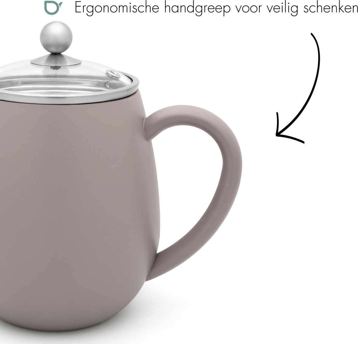 Bredemeijer Dubbelwandige Theepot Duet Eva 1,1L Roestbruin