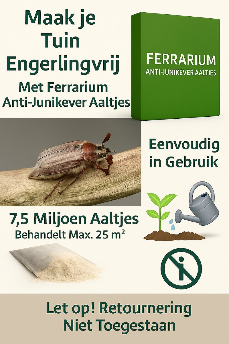 Ferrarium aaltjes tegen Junikevers - voor 25m² grond