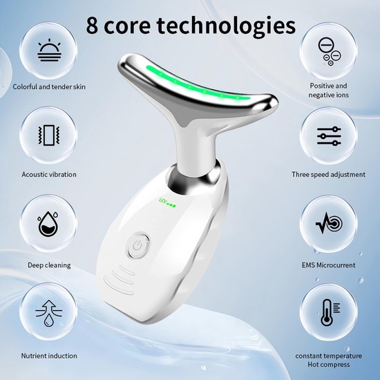 Huidverjongingsapparaat-Gezichtsmassage apparaat - Facelift apparaat - Huidverzorging -EMS - Gezichtsreiniger -Anti rimpel - Led gezichtsmasker