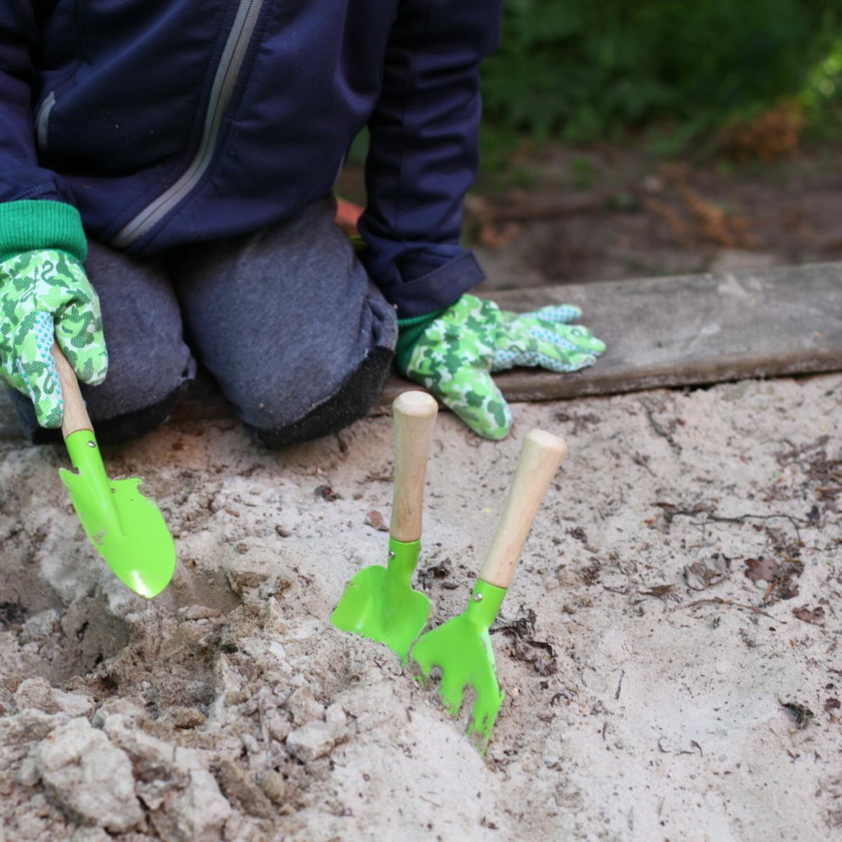 Esschert Design kinder tuingereedschap 3-delig groen