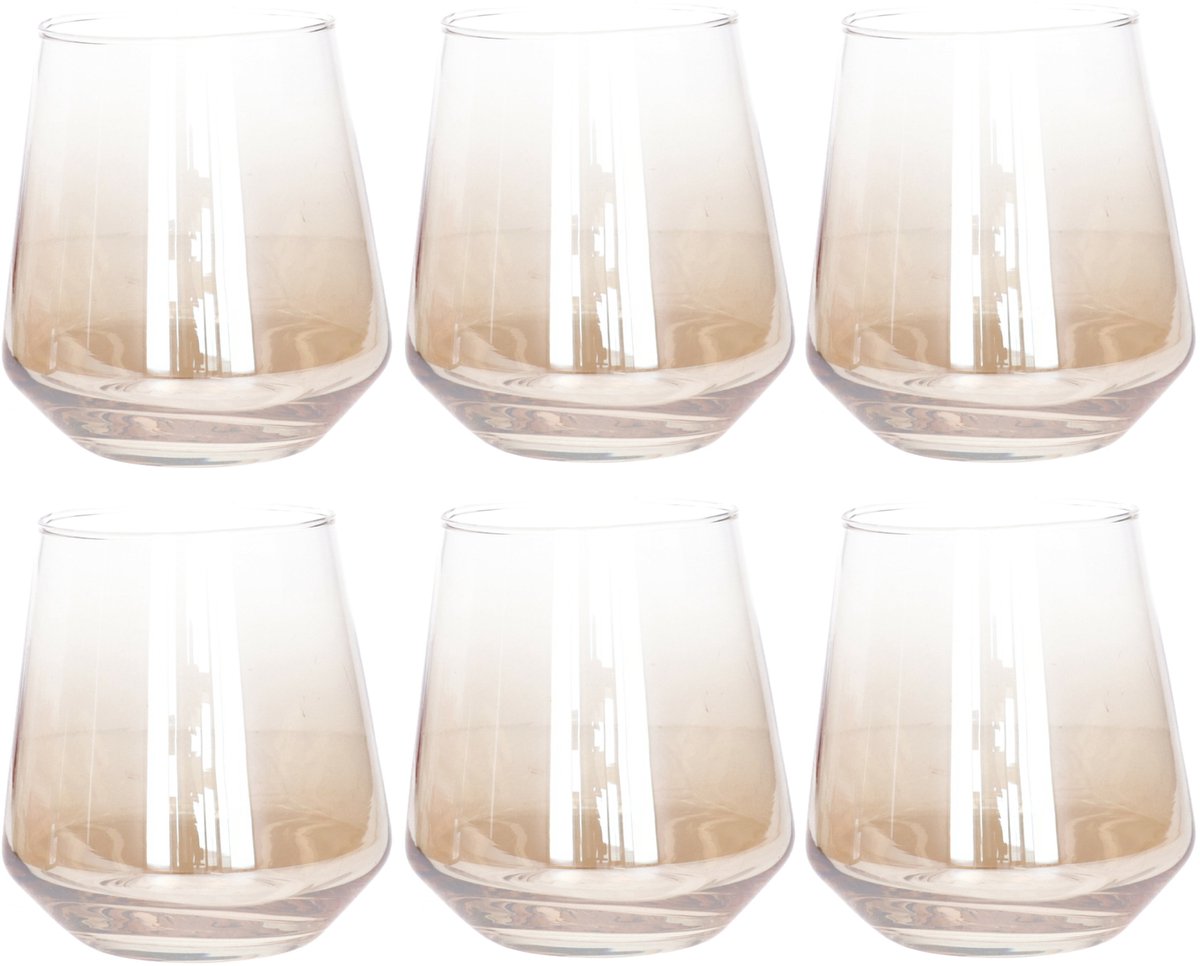 Secret de Gourmet Drinkglazen Olga Crystal - 12x stuks - amber ..., حجم الصورة 1200x966