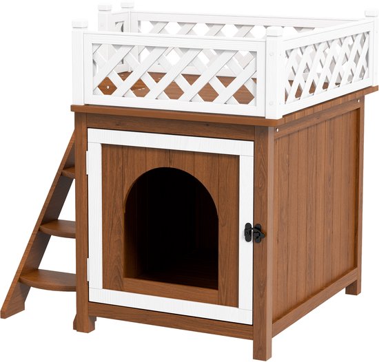Kunststof kattenhuis voor binnen en buiten, weerbestendige schuilplaats