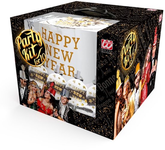Zilveren party kit Gelukkig Nieuwjaar