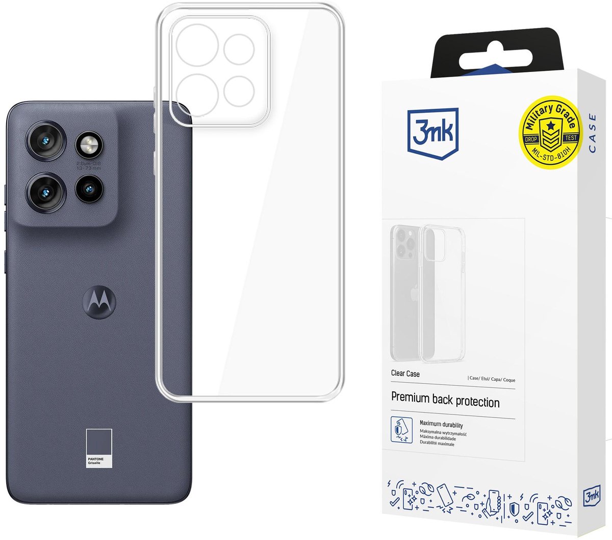 Telefoonhoesjes Motorola Edge 50 Neo - 3mk Clear Case