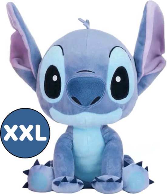 Stitch - Disney Lilo & Stitch Pluche Knuffel XXL 110 cm - Mega Grote XL Plush - Lilo en Stitch Extra Groot - Angel - Leroy - Scrump - Stitch - Speelgoed Cadeau Kinderen Jongens Meisjes
