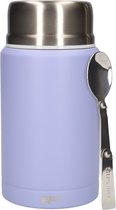Thermos Voedselcontainer met Lepel - Thermoskan - Thermosfles - Voedsel container voor soep en noodles of babyvoeding en havermout of ijs en meer! - Yoghurt beker to go - Thermosbeker voor het meenemen van eten - Paars - 750ml