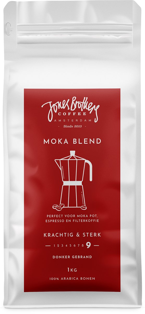 Goedkoopste Jones Brothers Coffee Moka Blend - donker gebrande koffie voordeelpak - 1kg