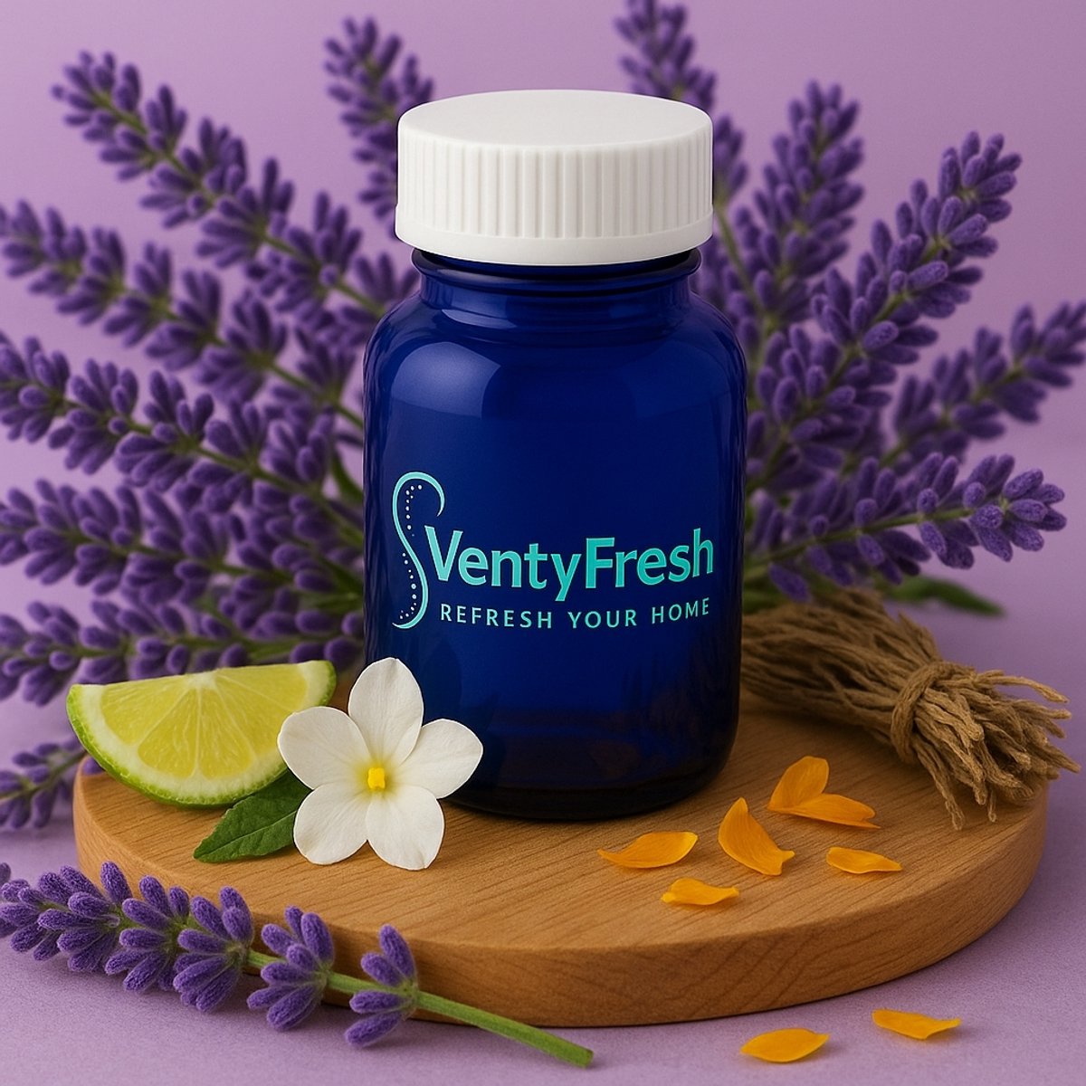 VentyFresh Lavender Fresh – Geurolie Navulling – 100ml – Rustgevende Lavendelgeur voor thuis en op kantoor - Luxe geurbeleving voor geurverspreiders (Stand-alone of via ventilatiesysteem D)