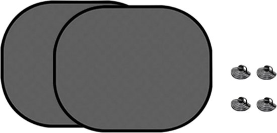 Zonnescherm Auto Zijruit - 2 Stuks - UV Bescherming - Zonnescherm Voor Auto Baby & Kind - Zonwering Auto Raam - Auto Zonnescherm - Auto Accessoires - Universele - 44 cm x 36 cm - Zwart - Polyester van Merkloos — afbeelding 4