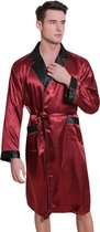 Livano Satijnen Badjas Heren - Kimono - Kamerjas - Satijn - Ochtendjas - Pyjama - Maat S
