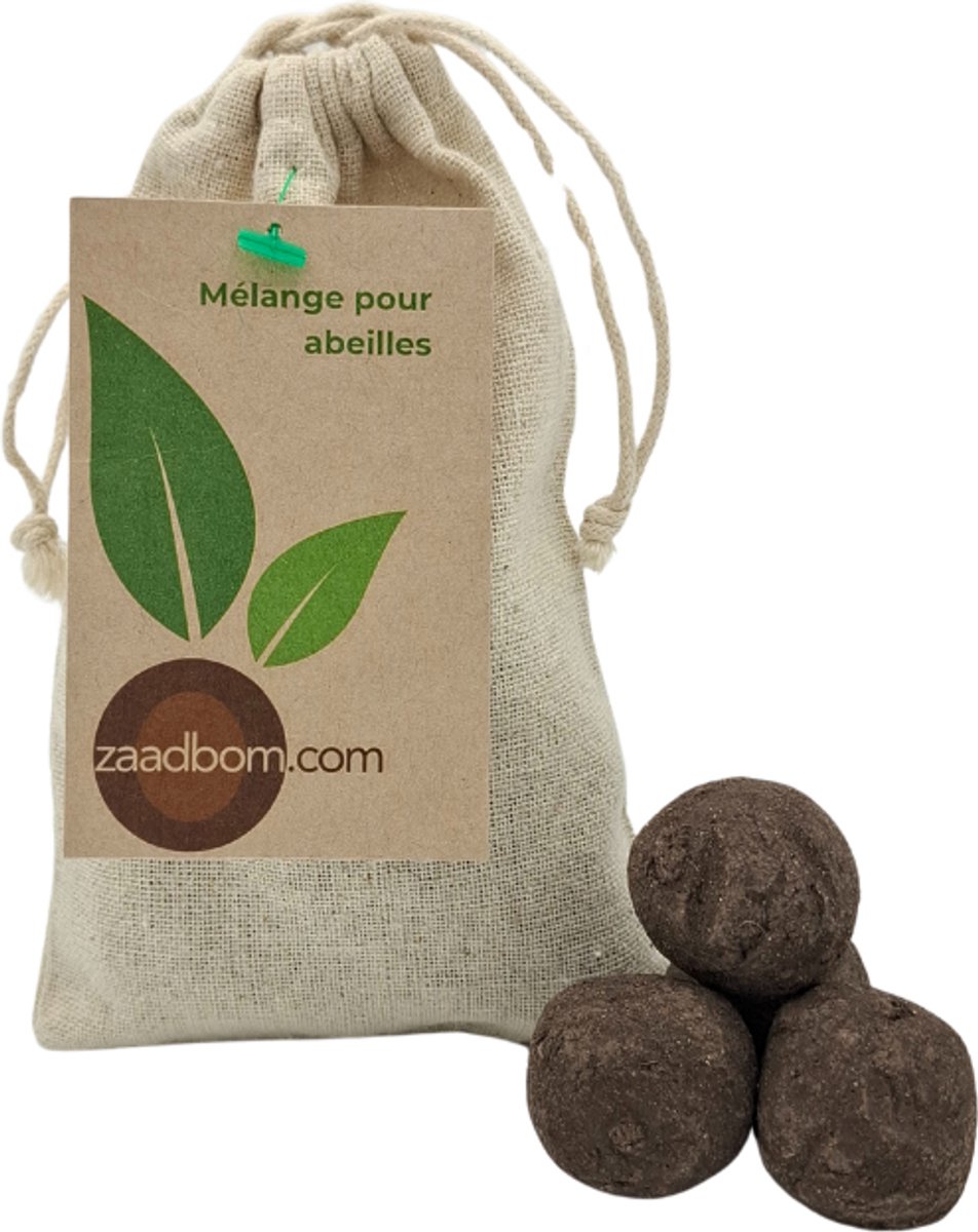 Bombes à graines (10) dans un sachet : Mélange pour abeilles – Bombes à graines – Bombes florales – Cadeau bombes à graines – Bombes fleuries – Bombes de semences – Seedbombs