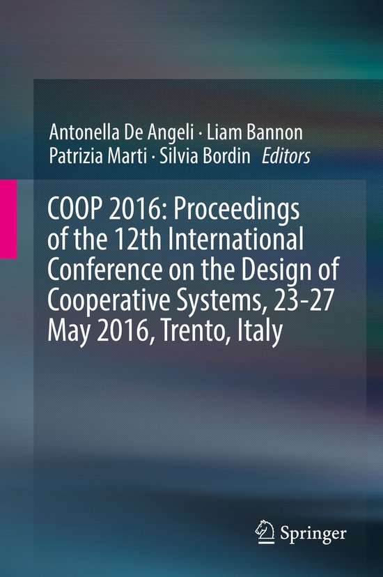 COOP 2016: Proceedings of the 12th International Conference  ... - cover