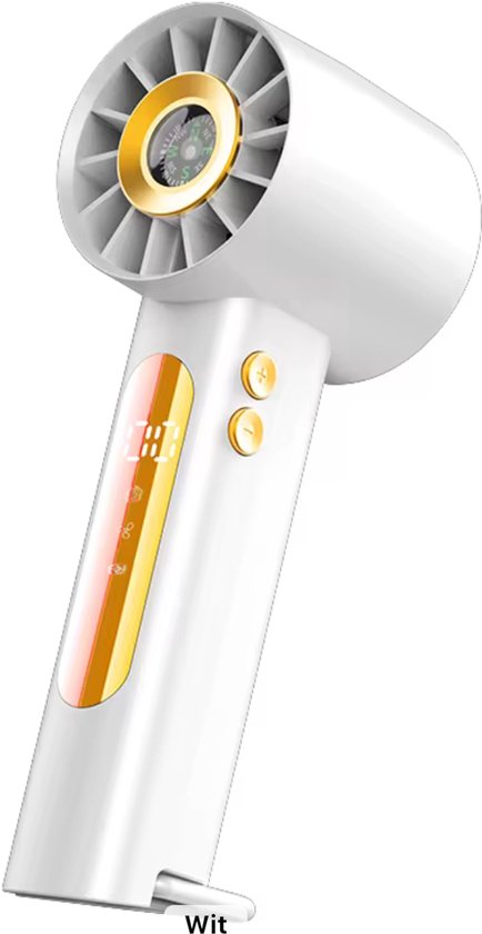 Mini Handventilator Oplaadbaar USB Stil Compact Draagbaar 3 Snelheden Krachtig Lichtgewicht Wit