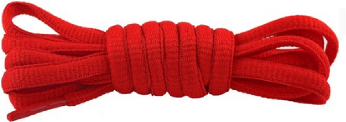 Ovale Veters - Rood - 120cm - SneakersAdept - Katoen/Nylon - Voor o/a Asics, New Balance, Nike SB en meer