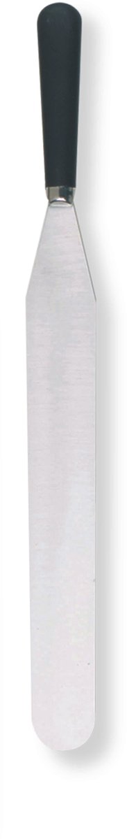 KRAMPOUZ 35 cm roestvrij stalen pannenkoekspatel - stijf en robuust roestvrij stalen blad - totale lengte 46 cm - ideaal professioneel hulpstuk voor pannenkoekenbakmachines - Ref ASI35